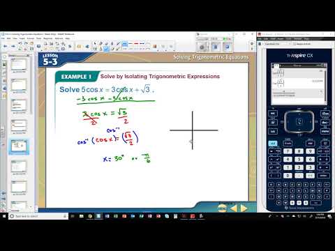 5-3 Example 1 Solve by Isolating Trigonometric Equations