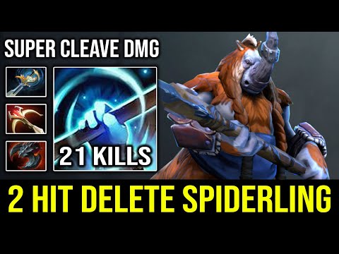 Super Cleave Magnus Mid 2 Hit Delete All Spiderling with Daedalus Crit Dota 2
