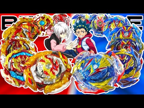 ALL VALKYRIE BEYS vs ALL SPRIGGAN BEYS | Valt VS Shu | BEYBLADE BURST ALL GENERATIONS