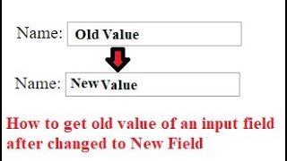 How to get Old / Default value of an input field after changed (HTML , Javascript)