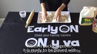 EarlyON Home Activities: Making Moon Sand