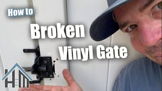 How to gate latch, pvc vinyl gate latch, Repair broken vinyl gate. Easy!