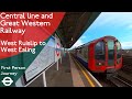 London Underground GWR First Person Journey West Ruislip To West Ealing Via Greenford