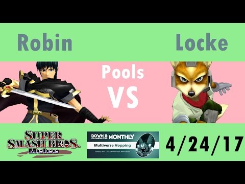 [Melee Singles Pools WF] Robin(Marth) vs Locke(Fox) [DownB_ April Monthly]