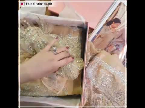 MUSHQ Monsoon Wedding Unstitched Luxury Chiffon 3Pc Suit - AFTERGLOW