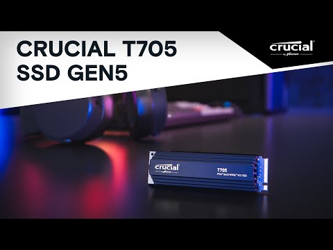 Crucial T705 2TB PCIe Gen5 NVMe M.2 SSD with heatsink- view 7