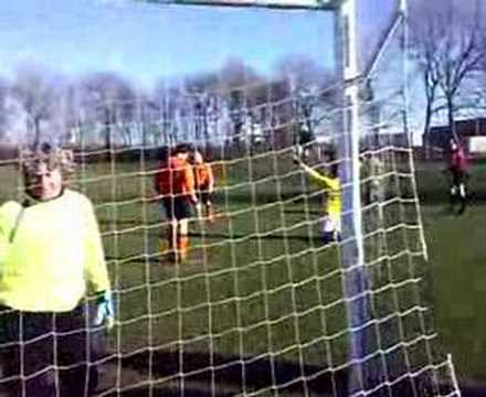 JWB scores a great header goal for Geel Wit (Yellow White).