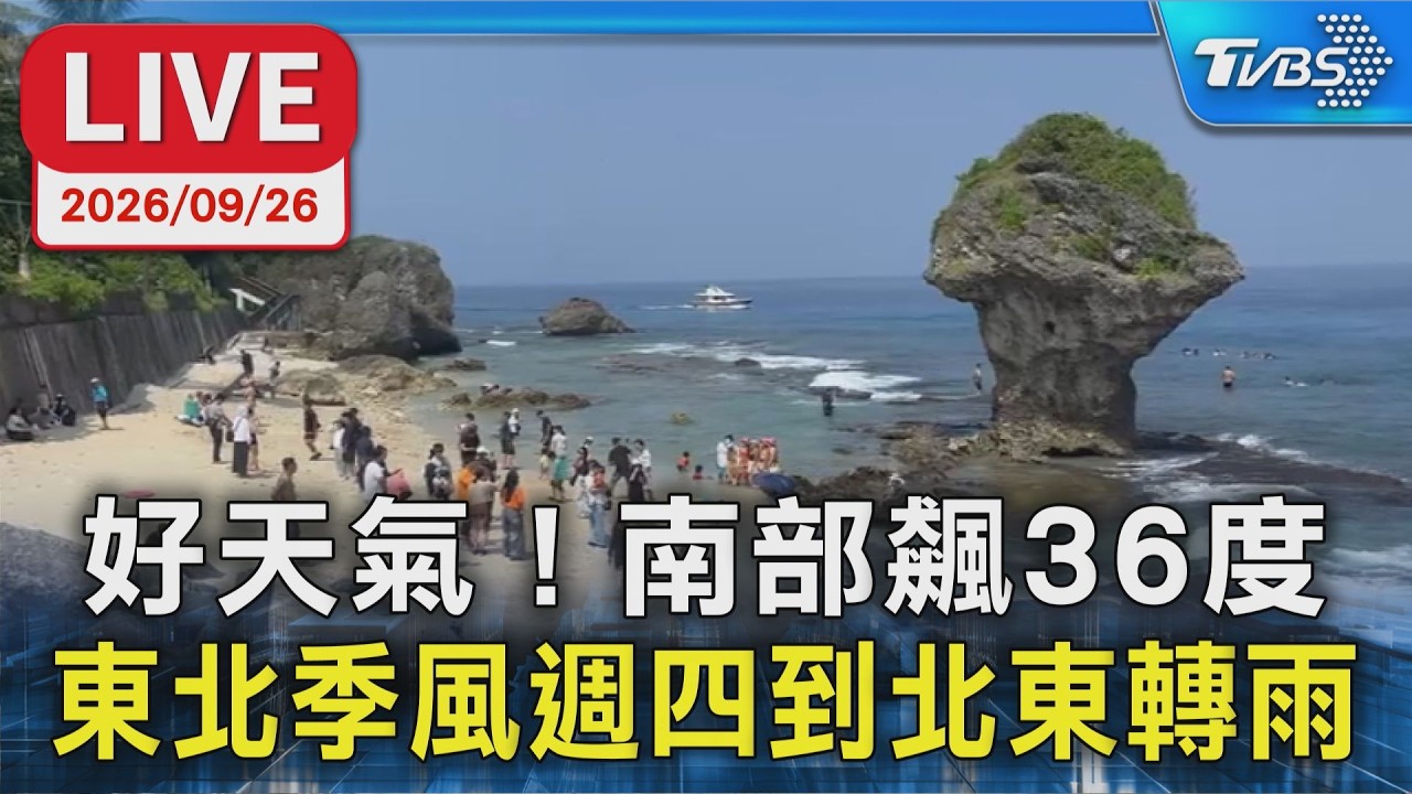 好天氣！南部飆36度 東北季風週四到北東轉雨｜LIVE