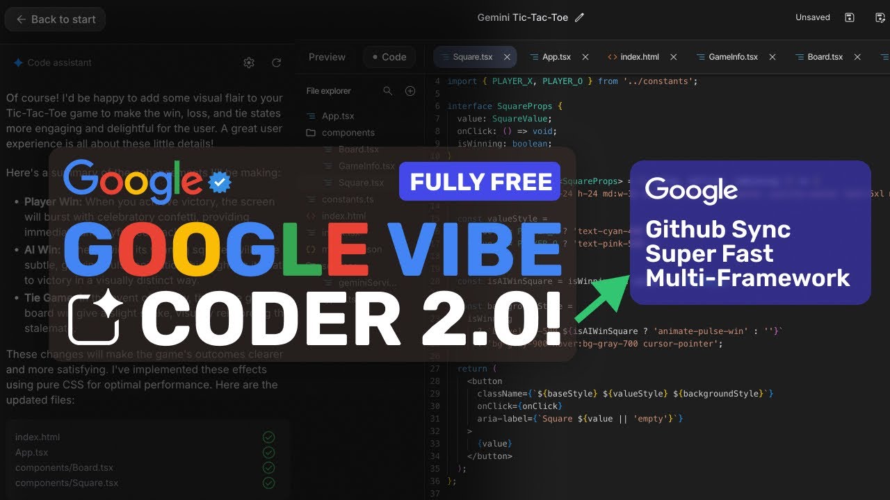 Google's AI Studio Vibe Coder 2.0: This IS THE BEST Fully FREE AI Coder & IT'S FREE!