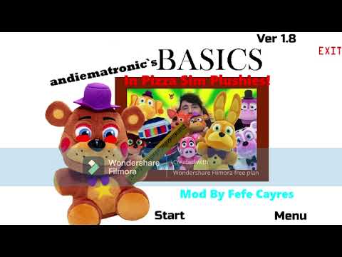 Andiematronic's Basics in Pizza Sim Plushies Super Duper Ultra Fast - Baldi's Basics V1.4.3 Mod