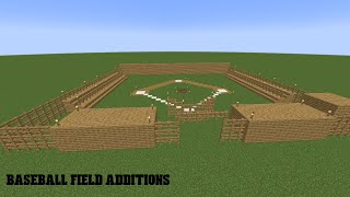 Baseball field additions in Minecraft