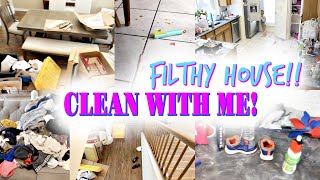 NEW! *FILTHY* WHOLE HOUSE CLEANING MOTIVATION! EXTREME CLEAN WITH ME! ACTUAL MESSY HOUSE! SAHM