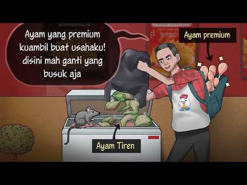 PEGAWAI LUCKNUT - Usaha Fried Chicken jadi Fried Tiren | Kartun Animasi Drama UMKM