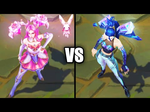 Star Guardian Kai'Sa VS KDA All Out Kai'Sa Skins Comparison (League of Legends)