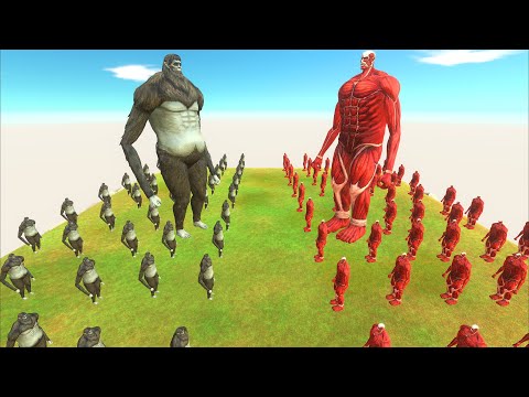 COLOSSAL TITAN vs TITAN BEAST - Animal Revolt Battle Simulator