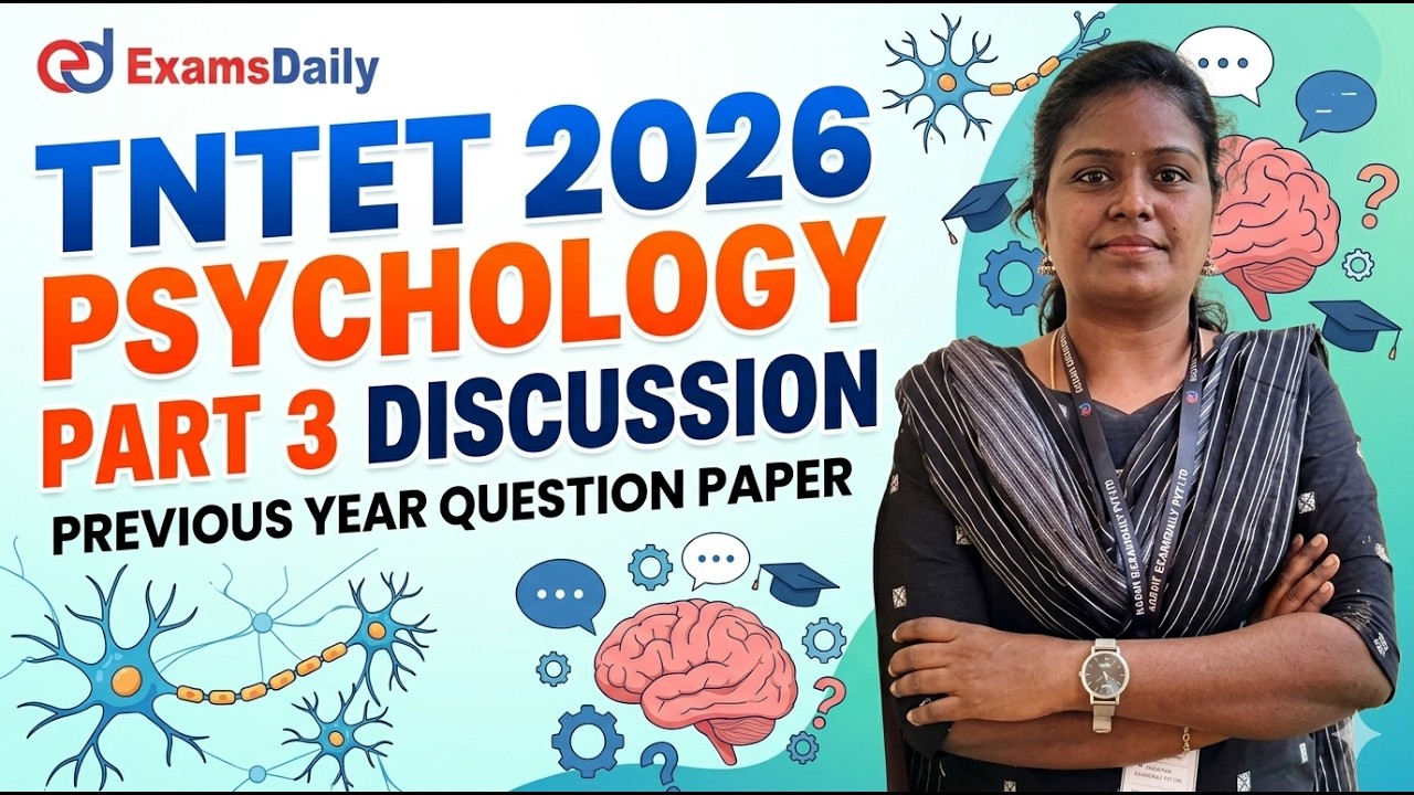 TNTET 2026 - PSYCHOLOGY - PYQ DISCUSSION PART - 03
