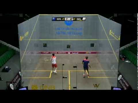 Squash : Qatar Classic 2013 - Rd2 - SELBY AMAZING WINNING SHOT!