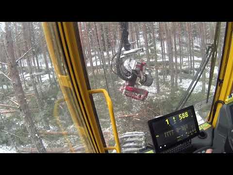 Abatteuse à roues Eco Log 550 - 5 pompes hydrauliques, moteurs Volvo Penta D8 6 cylindres, bras pendulaires_2