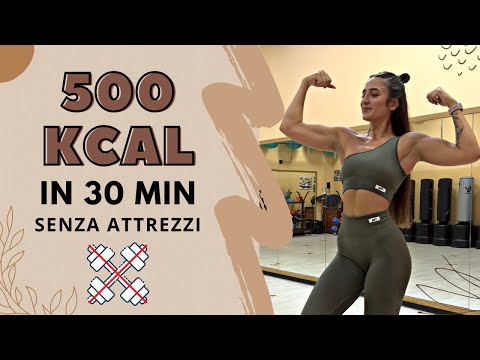 BRUCIA 500 KCAL IN 30 MIN | Allenamento a casa senza attrezzi