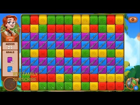 Lost island match 3 blast adventure level 33 MYSTERY ISLAND HD 1080P