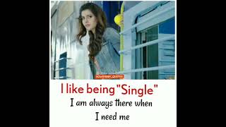 Single girls WhatsApp statusSingle foreverRowdybab