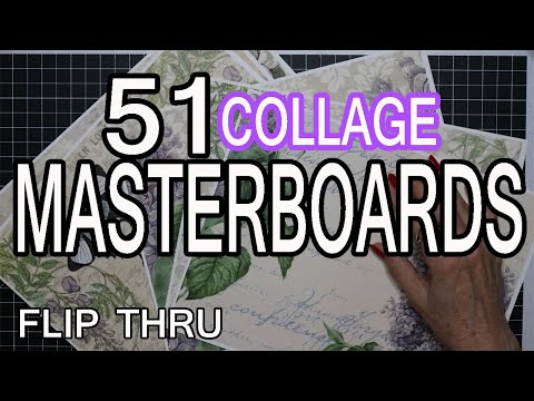 51 COLLAGE MASTERBOARDS: Making & Using Masterboards for Junk Journals and More | EASY | Flip Thru