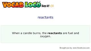 Video thumbnail for reactants