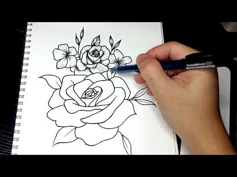 Rose (Black and White Drawing)