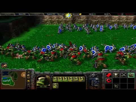 Warcraft 3 - 127 Footmen vs 70 Grunts