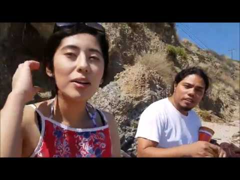 At the beach with friends