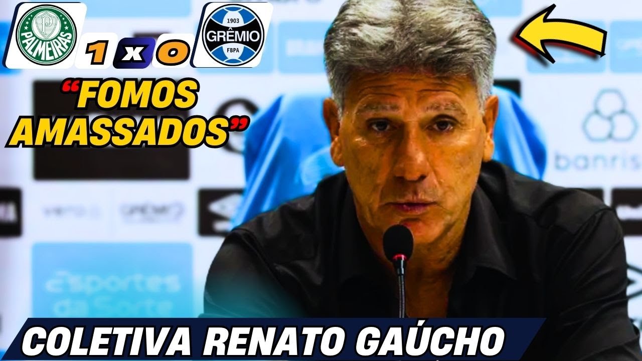 ENTREVISTA COLETIVA RENATO GAÚCHO PALMEIRAS 1X0 GRÊMIO