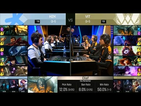 H2K vs VIT Highlights - H2K GAMING vs VITALITY - EU LCS Week 3 - SPRING 2016