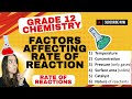 Rate Of Reaction Factors Affecting The Rate Of Reaction Grade 12 Chemistry