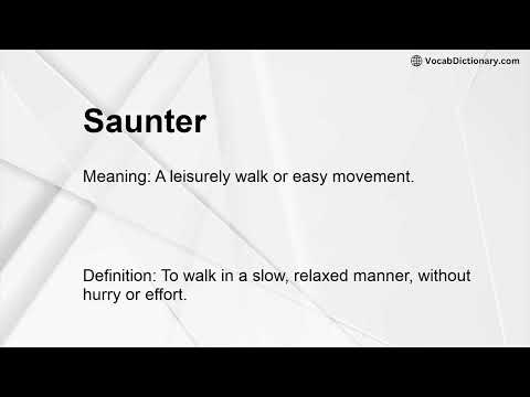Saunter Meaning