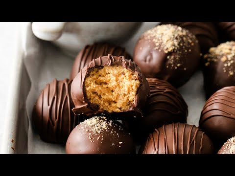 Peanut Butter Balls with Graham Crackers