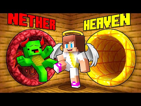 JJ and Mikey: DEVIL vs ANGEL Choose a Door Battle in Minecraft - Maizen