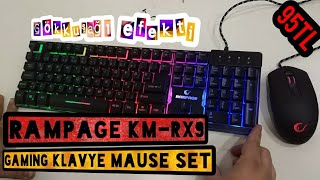 Everest Rampage KM-RX9 Siyah Usb Q Klavye + Mouse 