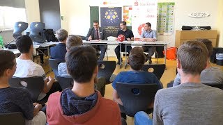 Deutsche Soccer Liga e.V. stellt FairPlay-Tour vor - TV-Bericht von der Pressekonferenz im Domgymnasium Naumburg mit Interview von Rene Tretschock
