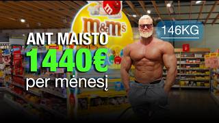Ką perku ir kiek kainuoja išmaitinti 146 kg kūną?