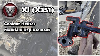 Jaguar XJ (X351) 5.0 V8 | Rear coolant heater manifold replacement | Common issue! AJ814056