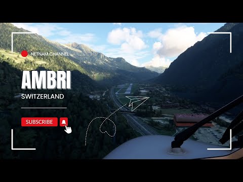 Landing in Ambri Switzerland | LSPM Ambri Airport #switzerland #ticino #landingvideo #landingview