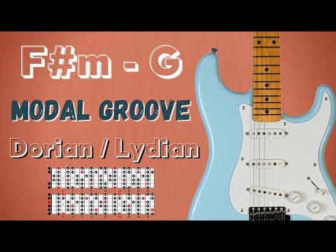 Fusion DORIAN-LYDIAN Groove Backing Track in F#m-G