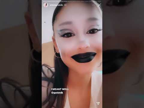 ariana grande and gottmik being iconic on their instagram stories for 26 seconds