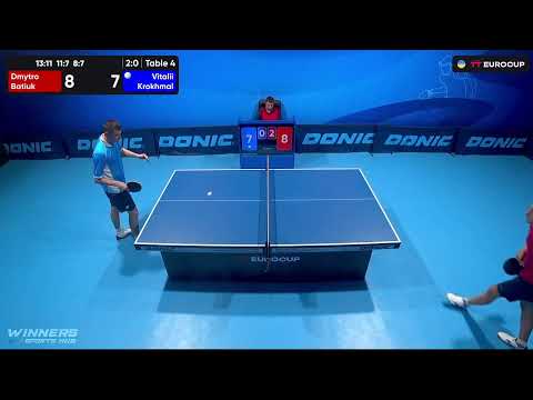 18:50 Dmytro Batiuk - Vitalii Krokhmal 10.09.2023 TT Euro.Cup Ukraine Master. TABLE 4