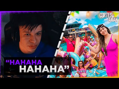 ARUAN REAGE A FOMOS PARA UM CRUZEIRO COM FESTA 24 HORAS POR DIA 😱 (DANI NOBREGA) - Cortes do Aruan