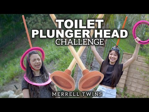 Toilet Plunger Head Challenge - Merrell Twins Video