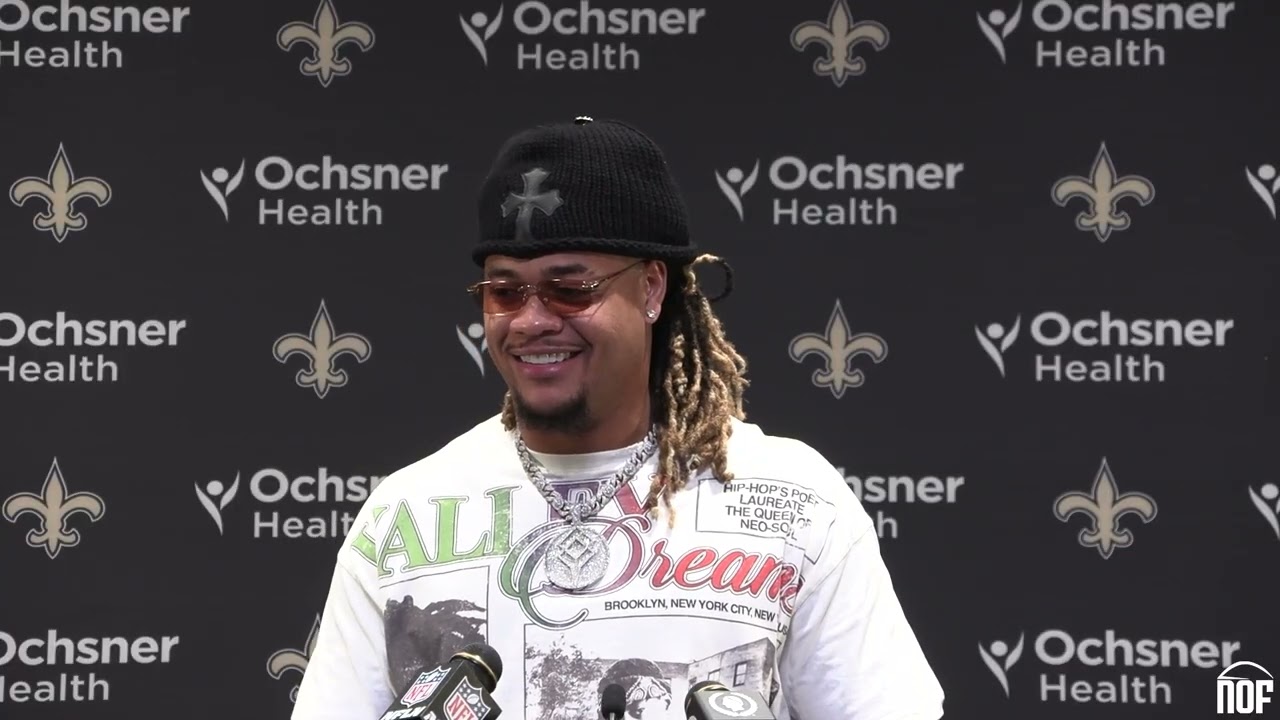 Saints DE Chase Young on sack and 3rd down tackle late in 4th quarter win, timing snaps, confidence