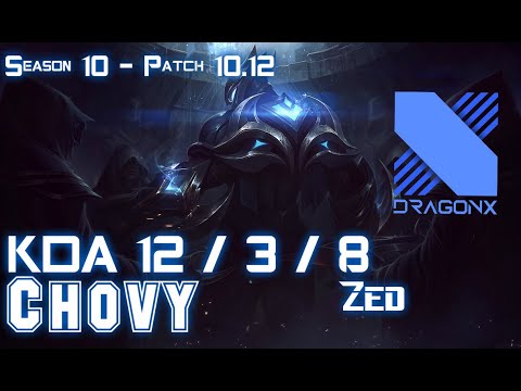 DRX Chovy ZED vs TWISTED FATE Mid - Patch 10.12 KR Ranked