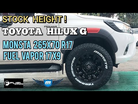 Fuel Vapor 17" wrapped with Monsta Terrain Gripper 265/70 R17 on Toyota Hilux G @ RNH Tire Supply