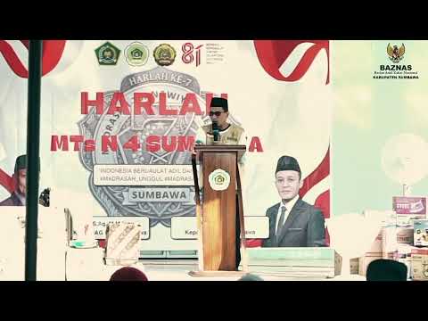 Sambutan Ketua BAZNAS Sumbawa dalam Launching Madrasah Sadar Zakat di MTsN 4 Sumbawa